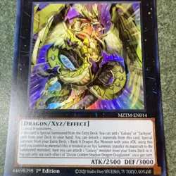 Yugioh Divine Golden Shadow Dragon Dragluxion Ultra Rare MZTM-EN014 NM 1st Ed - Image 3
