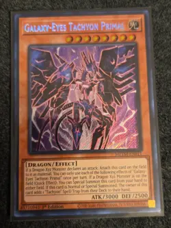Yugioh Galaxy-Eyes Tachyon Primal MZTM-EN011 Secret Rare 1st Ed NM - Image 1