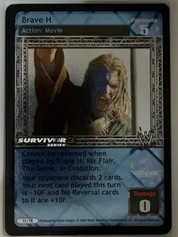 WWE WWF Raw Deal CCG Brave H Prize Card Rare Foil - Image 1