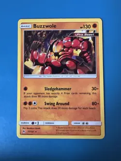 Pokemon TCG Forbidden Light - Buzzwole 77/131 - English Common Card NM/LP - Image 1