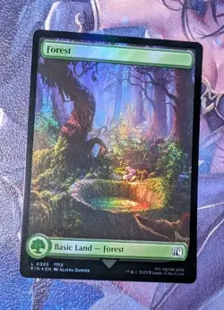 MTG *FOIL FULL ART * Final Fantasy FOREST #306 NM - Image 1