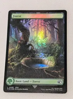 MTG *FOIL FULL ART * Final Fantasy FOREST #306 NM - Image 2
