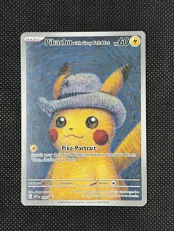 Pokemon TCG Pikachu With Grey Felt Hat Van Gogh Full Art Promo SVP #085 - NM/LP+ - Image 2