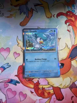 Pokemon Quaxly Card Paldea Evolved Holo, 050/193, Near Mint Condition Promo Card - Image 1