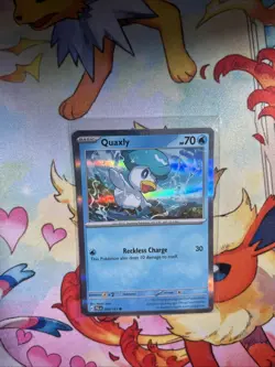 Pokemon Quaxly Card Paldea Evolved Holo, 050/193, Near Mint Condition Promo Card - Image 2