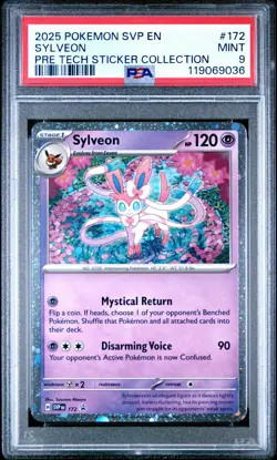 PSA 9 - Sylveon Holo SVP172 Prismatic Evolutions Tech Sticker Promo - Pokemon - Image 1