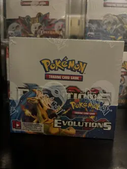 Pokemon XY Evolutions Booster Box Factory Sealed With Acrylic Case Mint - Image 1