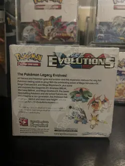 Pokemon XY Evolutions Booster Box Factory Sealed With Acrylic Case Mint - Image 2