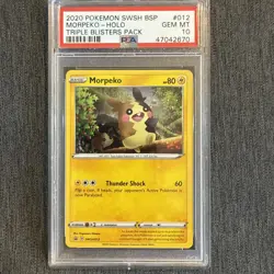 Pokemon Triple Blister Pack Morpeko Promo SWSH012 Gem Mint PSA 10 - Image 1