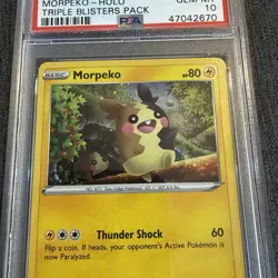 Pokemon Triple Blister Pack Morpeko Promo SWSH012 Gem Mint PSA 10 - Image 2