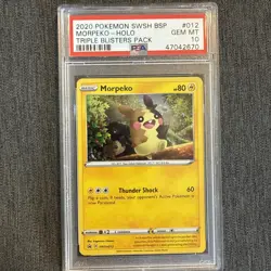 Pokemon Triple Blister Pack Morpeko Promo SWSH012 Gem Mint PSA 10 - Image 3