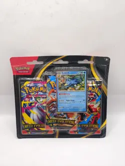 Pokemon TCG Mega Evolution 3 Pack Blister Golduck | Foil Promo + 3 Booster Packs - Image 1