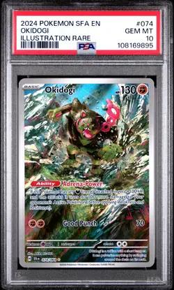 2024 POKEMON SFA EN-SHROUDED FABLE ILLUSTRATION RARE #074 OKIDOGI PSA 10 - Image 1
