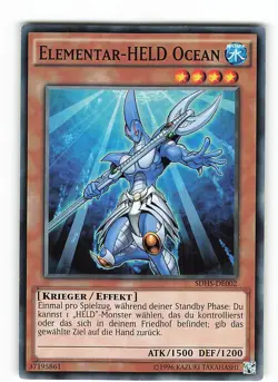 Yugioh ELEMENTAR-HELD OCEAN , sdhs-de002 Common deutsch Near Mint 1. Auflage - Image 1