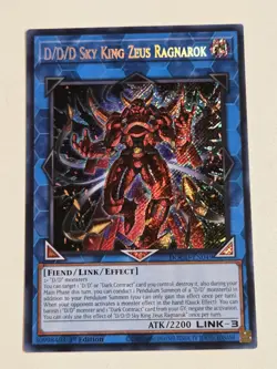 D/D/D Sky King Zeus Ragnarok DOOD-EN049 Secret Rare Yugioh 1st Edition Mint - Image 1