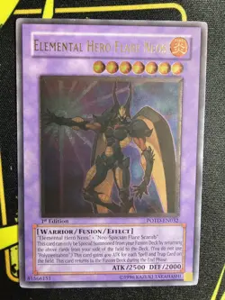 Yugioh Elemental HERO Flare Neos POTD-EN032 Ultimate Rare 1st Edition - Image 1