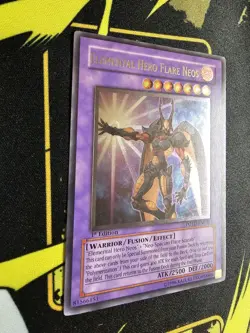 Yugioh Elemental HERO Flare Neos POTD-EN032 Ultimate Rare 1st Edition - Image 2