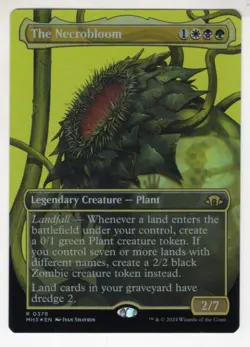 MTG Modern Horizons 3 Foil Rare Card #378 The Necrobloom (Borderless) - Image 1