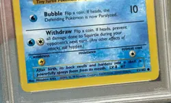 1999 Pokemon Game Base Set Squirtle 63/102 Card Vintage Slab PSA 9 Psa10 Mint - Image 4