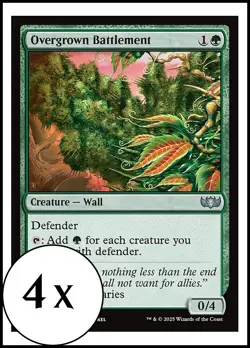 MTG - 4 x Overgrown Battlement - Tarkir: Dragonstorm - Playset 4x x4 - Image 1