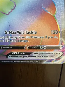 Pokemon Pikachu TCG VMAX Rainbow Secret Holo Rare Full Art Card 188/185 - Image 4