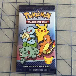 Pokemon 25th Anniversary McDonalds Promo Sealed Booster Card Original Packaging - Image 1
