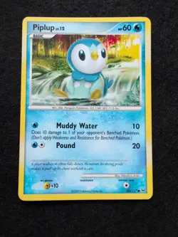 Piplup 85/127 Common Platinum Pokemon Card LP - Image 1