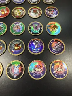 Pokemon Battling Coin Game 1999 Set of 30 Vintage Coins Inc Charmander & Kingler - Image 5