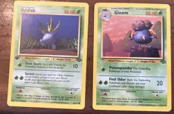 1999 Pokemon TCG - ODDISH & GLOOM - Jungle 58/64 Original 1st Edition 👀 - Image 1