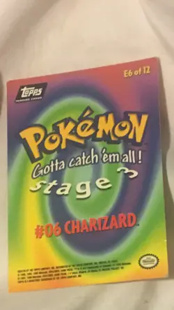 Pokemon Topps Series Stage 3 #06 E6 of 12 Charizard - Image 2