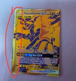 MISCUT CARD Pikachu & Zekrom GX SM248 Full Art Special Gold Promo Pokemon Card - Image 3