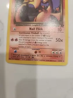 Pokemon Dark Charizard TCG Non-Holo Rare Card 21/82 LP/MP Condition - Image 3