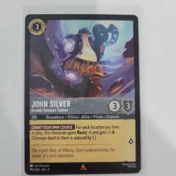 Disney Lorcana - John Silver - Greedy Treasure Seeker - Promo Cards - Cold Foil! - Image 1
