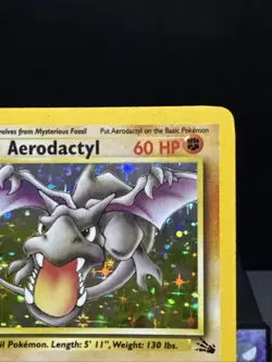 Pokemon Card Aerodactyl 1/62 Fossil Set Holo Rare WOTC Light Play 2 - Image 2