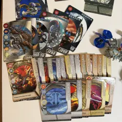 Bakugan Lot B1, B2 2006,2008 Brawlers, Cards And Blue Carrying Case - Image 3