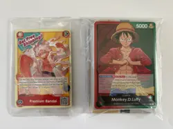 ONE PIECE CARD GAME MONKEY.D.LUFFY PREMIUM BANDAI CARD GAMES FEST 23-24 ENGLISH - Image 1