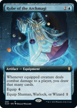 1 x Robe of the Archmagi - Foil - Extended Art - Commander Legends: Battle for B - Image 1
