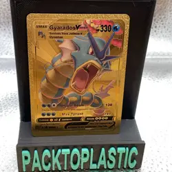 Gyarados Vmax Gold Foil Fan Art Vinyl Textured Collector Pokemon Card 29/203 P2 - Image 1