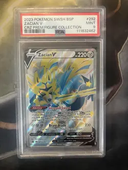Zacian V (Shiny) SWSH292 SWSH: Sword & Shield Promo Cards Holo PSA 9 - Image 1