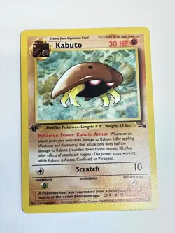 Kabuto 1st Edition Fossil Set Pokemon WOTC TCG Common Card #50/62 NO PLAY! - Image 1