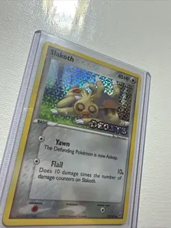 SLAKOTH Reverse Holo Foil EX Stamped DEOXYS 2005 Trading Card 73/107 TCG - Image 2