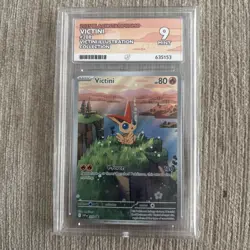 ACE 9 Victini SVP 208 Illustration Rare Promo Graded Pokemon Card - Image 1