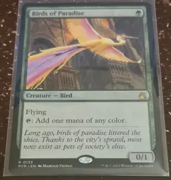 MTG Birds of Paradise, Creature-Bird, Rare 133 - Ravnica Remastered - Image 1