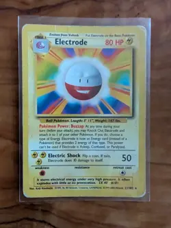 Pokemon TCG Electrode Base Set, 21/102, Regular Rare WOTC - Image 1