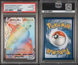 2020 Pokemon SWSH FA Pikachu VMAX Vivid Voltage Secret Rare PSA 10 - Image 2