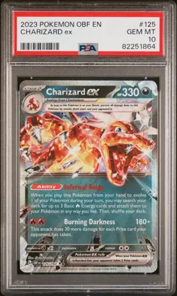 2023 Pokemon Obf EN-Obsidian Flames Charizard EX #125 PSA 10 - Image 1