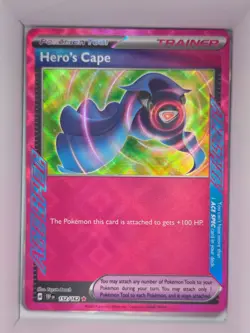 Pokemon TCG Hero's Cape 152/162 Temporal Forces Ace Spec Trainer Near Mint - Image 1