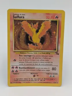 Moltres Sulfura Fossil 12/62 French Unlimited Holo rare Pokemon TCG Pokemon HP - Image 1