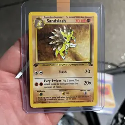 Pokemon TCG Sandslash Fossil 41/62 Regular LP. - Image 1