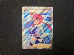 Pokemon TCG Skyla Full Art Trainer 72/72 Shining Fates Ultra Rare Holo LP - Image 1